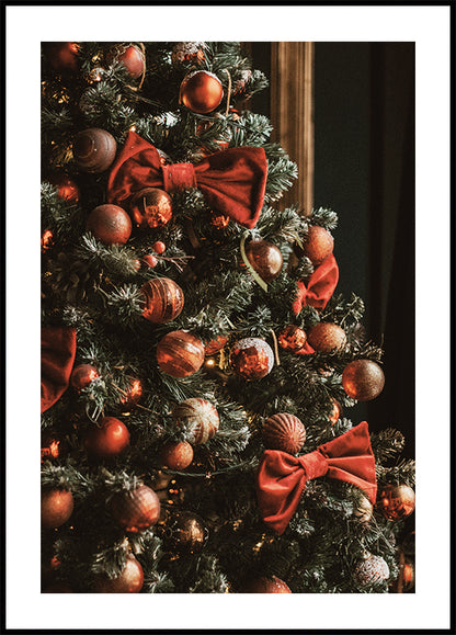 Affiche de sapin de Noël décoré