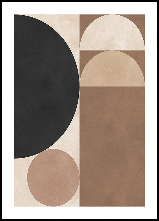 Géométrie marron 6 Poster