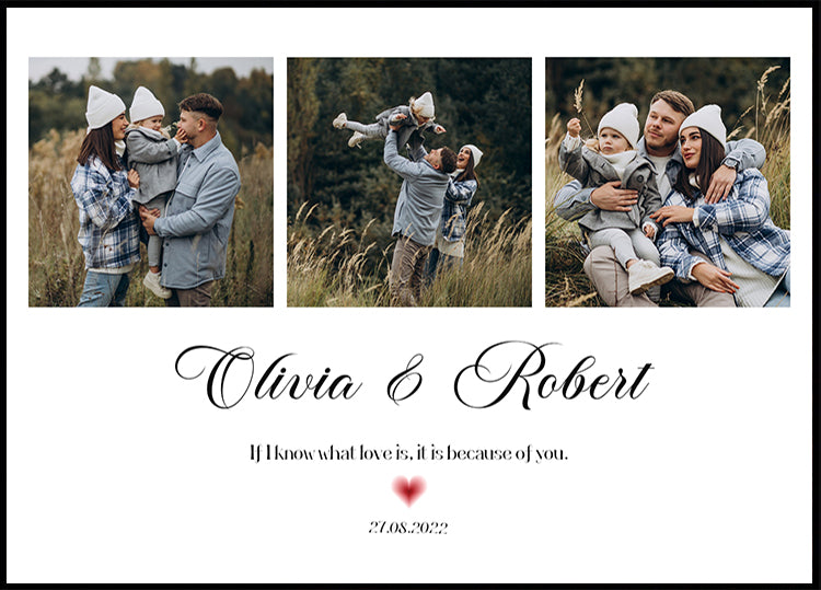 Notre collage de photos de famille amoureuse Poster