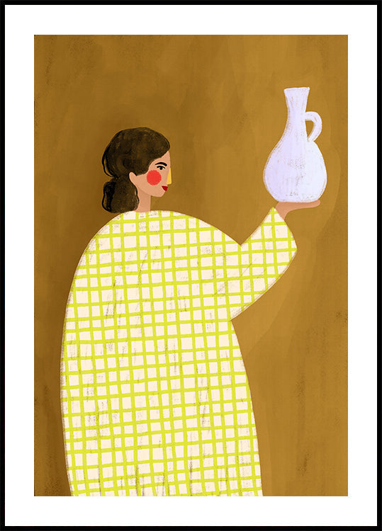 La femme avec un vase Poster