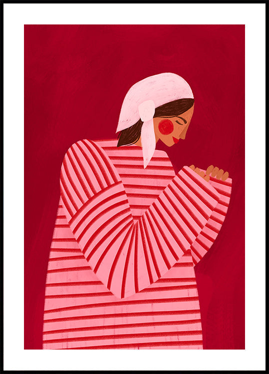 La femme aux rayures rouges