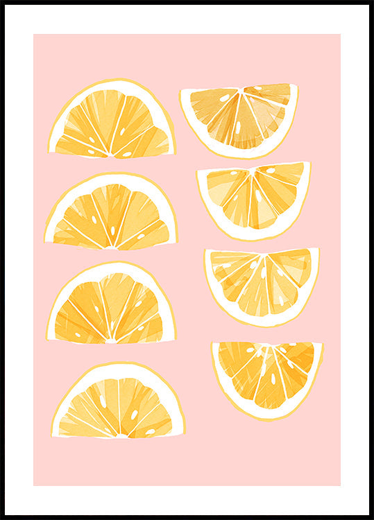 Citrons tranchés Poster