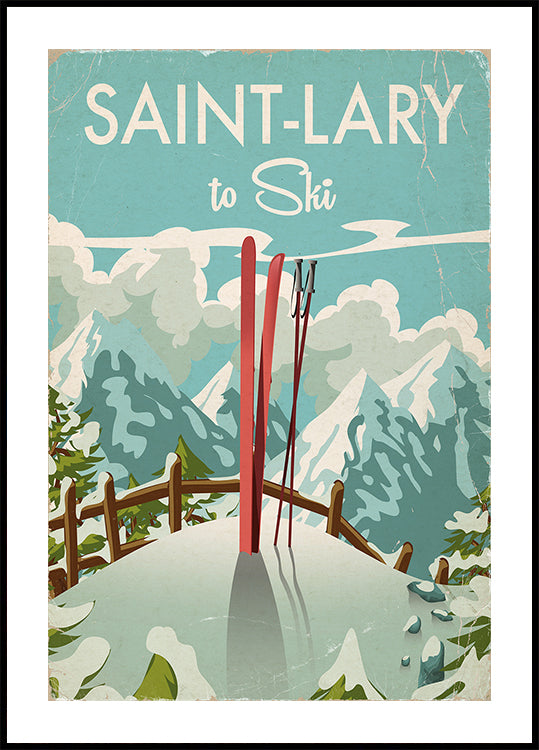 Affiche Ski Saint Lary (NOUVEAU)