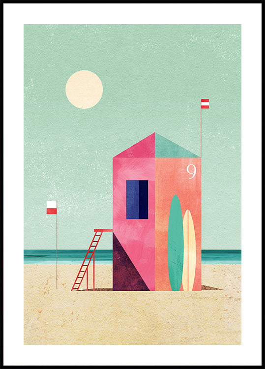 Cabane de surf Poster