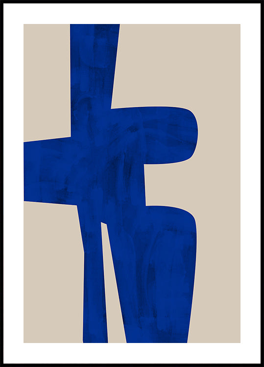 Forme d'harmonie bleue Poster
