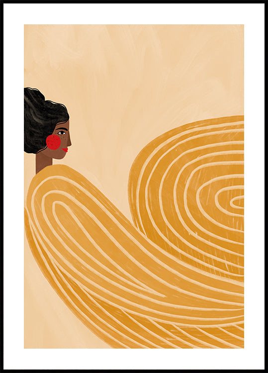 The Woman With the Yellow Stripes Plakat