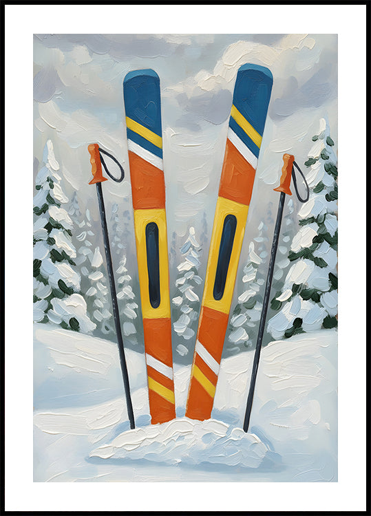Équipement de ski Poster