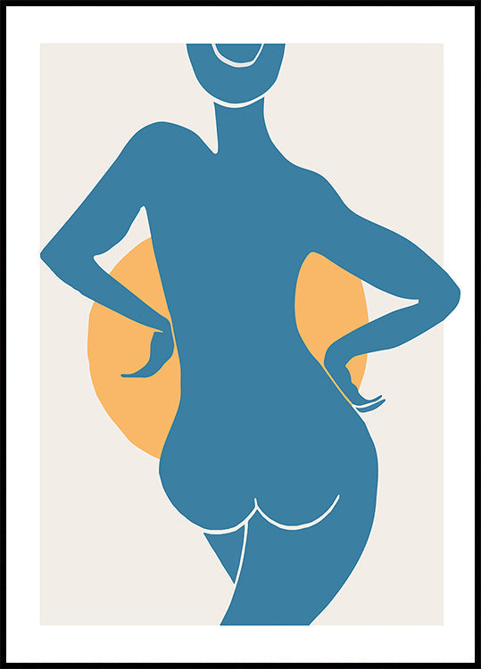 Femme bleue Poster