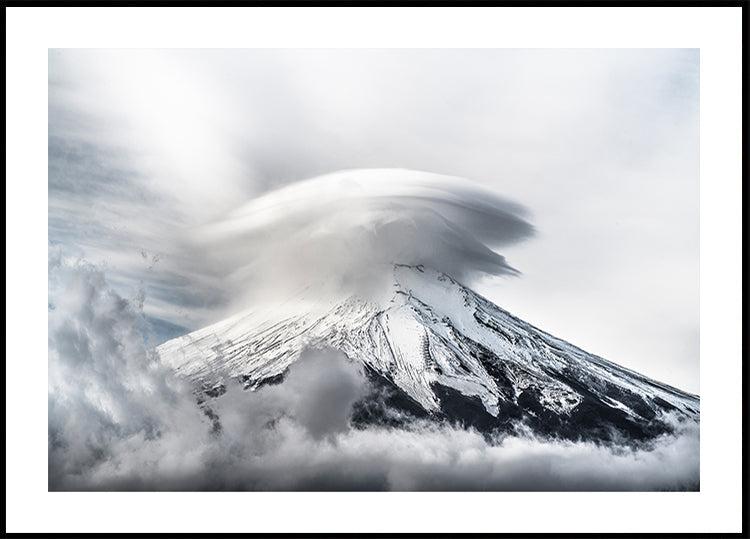 Umbrella cloud fuji Plakat