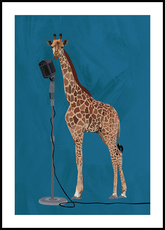 Microphone girafe rose 2 01 Poster