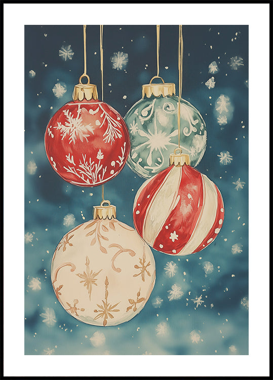 Décorations de Noël n ° 3 Poster