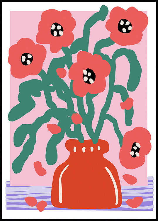 Impression de fleurs Poster