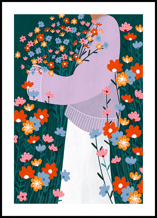 Jardin de fleurs sauvages Poster
