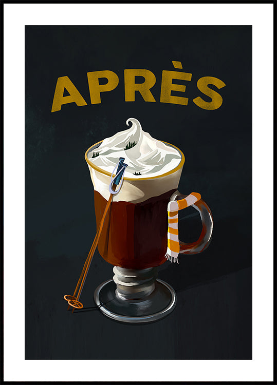 Après-midi Hot Cocoa Cocktail Ski Art (NOUVEAU)