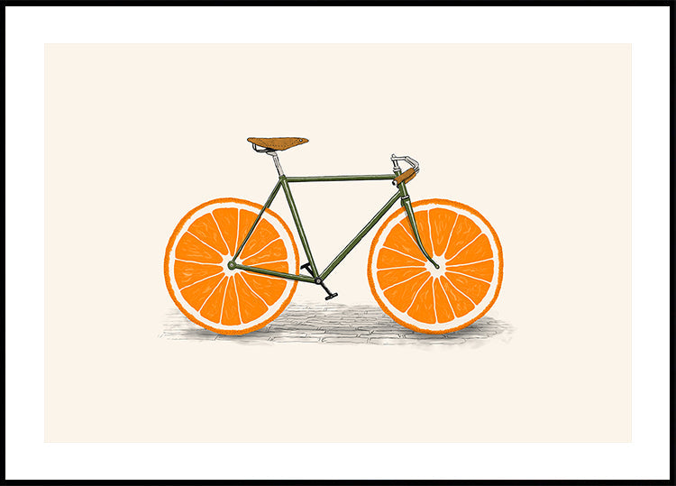 Roues orange Poster