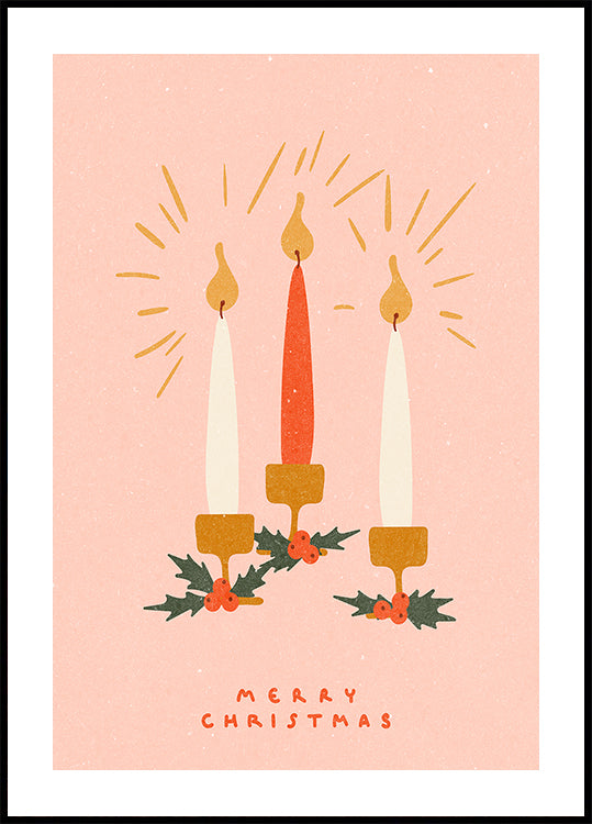 Bougies de Noël Poster