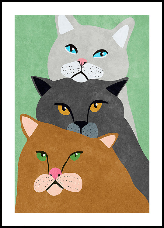 Trio de chats Poster