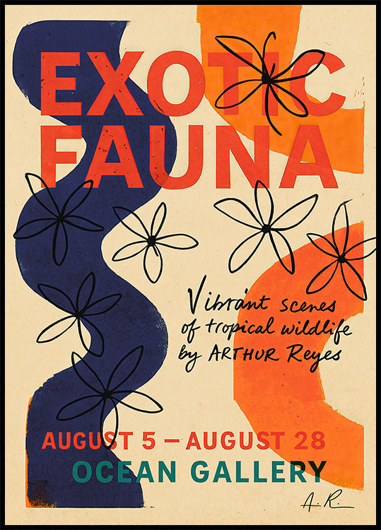 Galerie de la faune exotique Poster