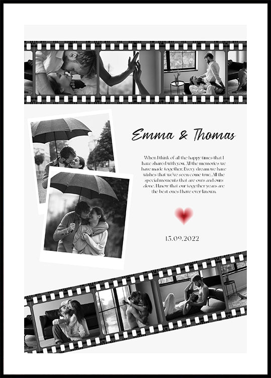 Collage de photos de films d'anniversaire Poster