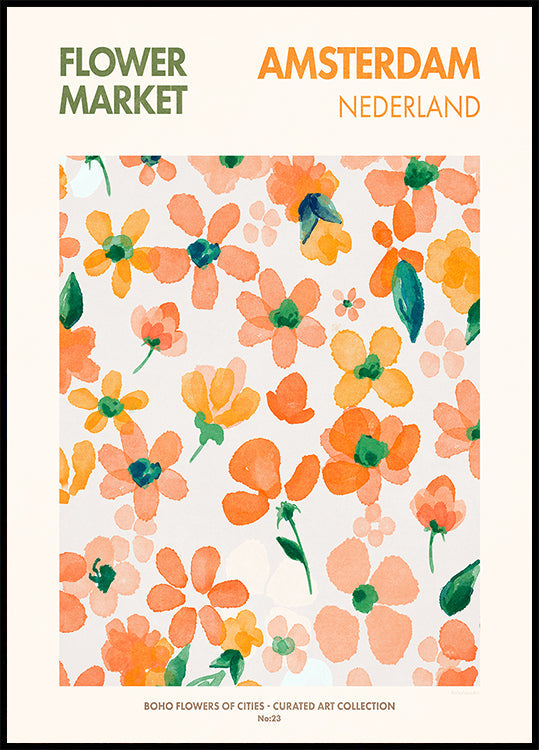 Affiche « Fleurs vibrantes »