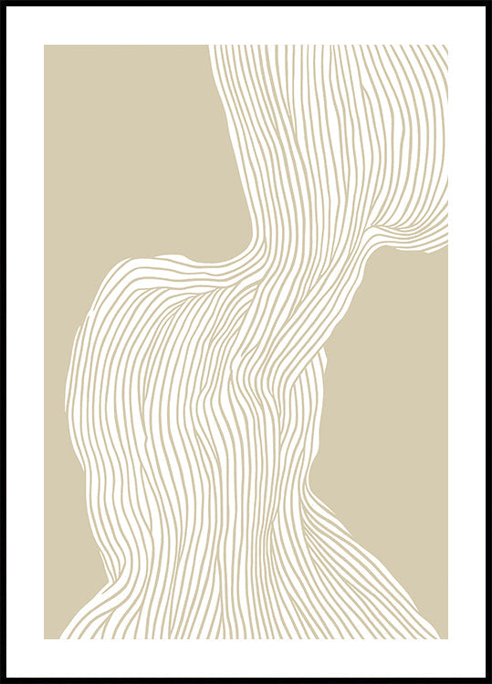 Paysage linéaire fluide Poster