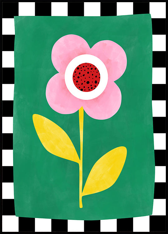 Pink Flower with Yellow Leaves (NEW) - Posterbox