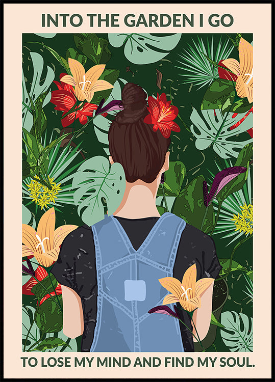 Affiche d’art mural standard dans le jardin