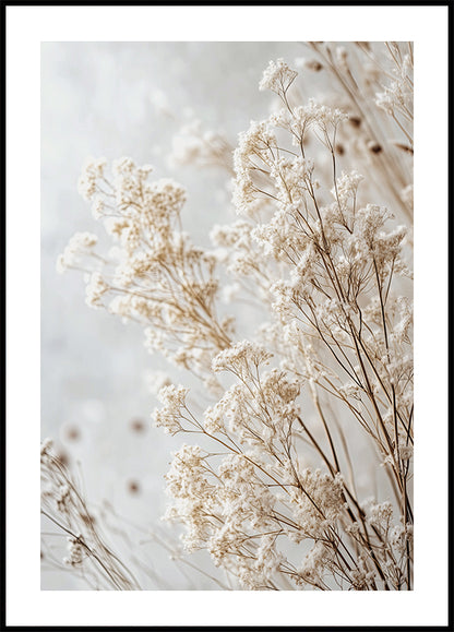 Affiche de doux murmures de fleurs sauvages séchées aux tons clairs