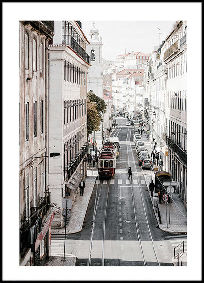 Affiche de rue du tramway de Lisbonne