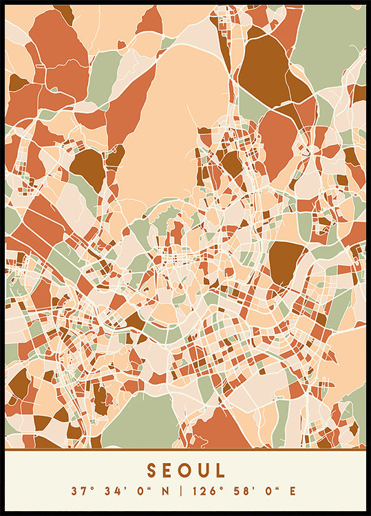 Cartes noires tons de terre 79 Poster