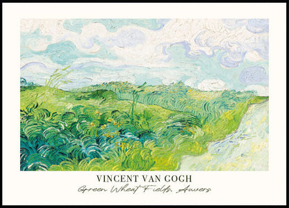 Affiche Champs de blé verts de Vincent van Gogh