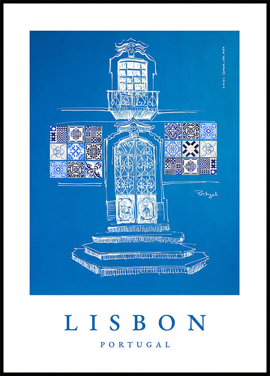 Fenêtres, portes et motifs de Lisbonne Poster