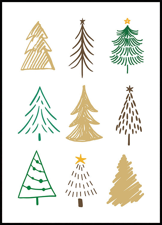 Arbres de Noël 1 Poster