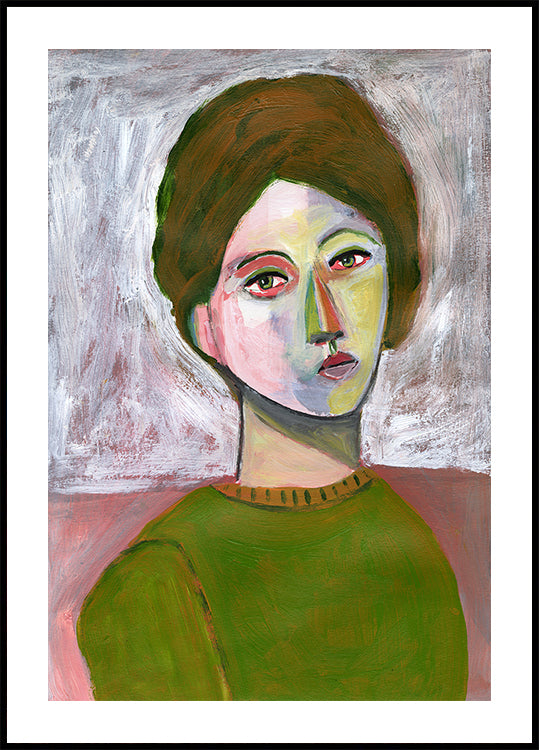 La femme au pull vert