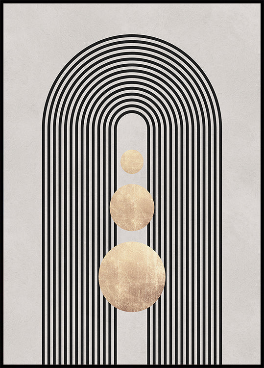 Lignes et cercles 19 Poster