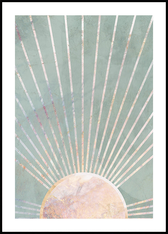 Soleil Boho vert sauge Poster