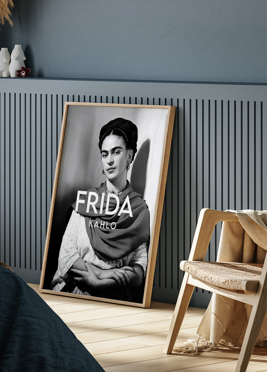 Affiche féministe Portrait de Frida Kahlo 