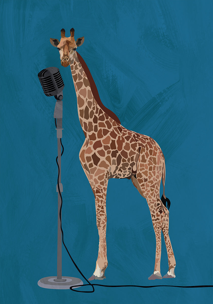 Microphone girafe rose 2 01 Poster