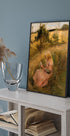 Girl Picking Flowers By Richard Bergh Plakat - Posterbox.dk