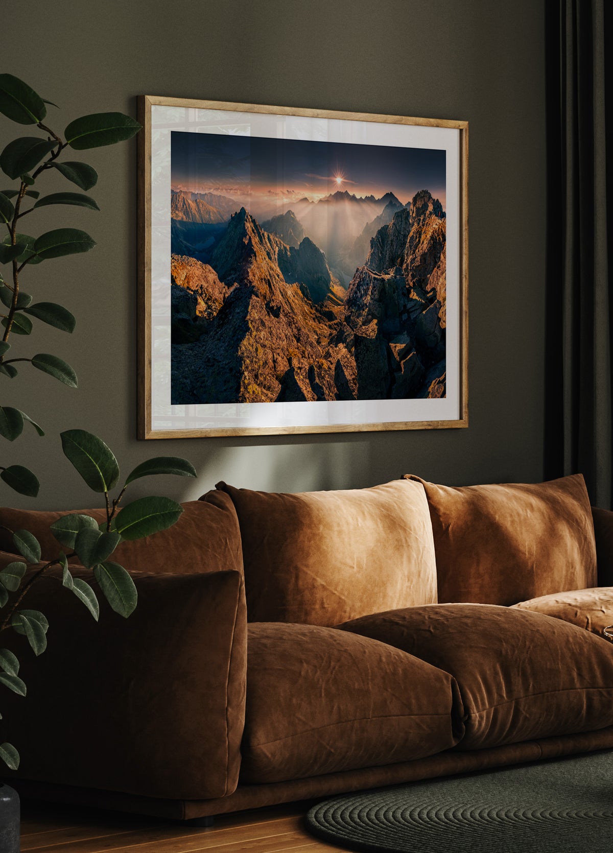 Sommets des montagnes dorées