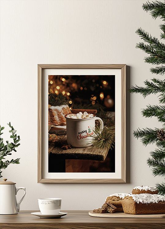 Affiche de chocolat chaud aux guimauves