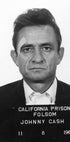 Johnny Cash Mug Shot Plakat - Posterbox.dk