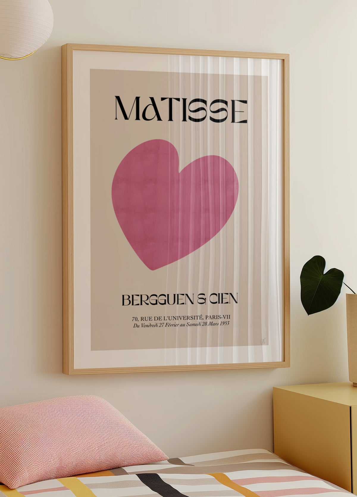 Coeur rose minimal