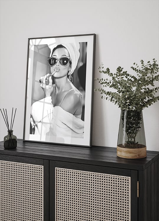 Affiche NB d'Audrey Hepburn