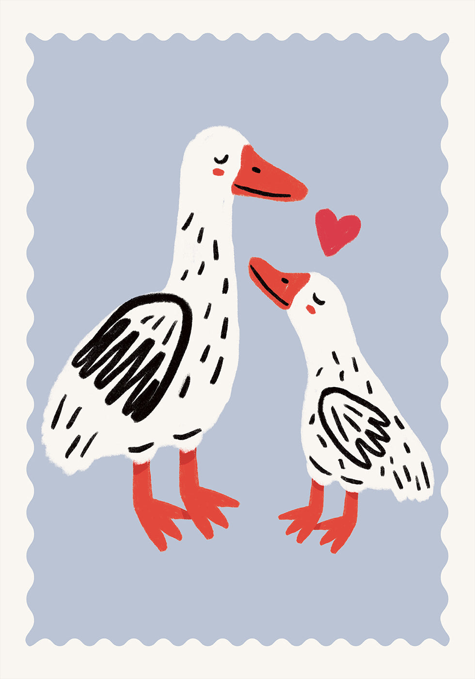Mère canard et caneton Poster
