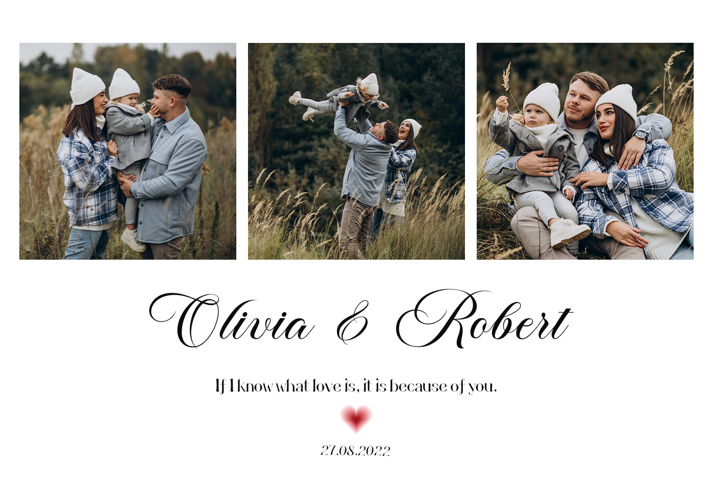 Notre collage de photos de famille amoureuse Poster