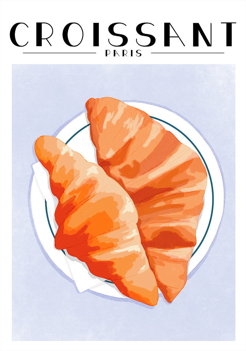 Croissants - Paris Poster