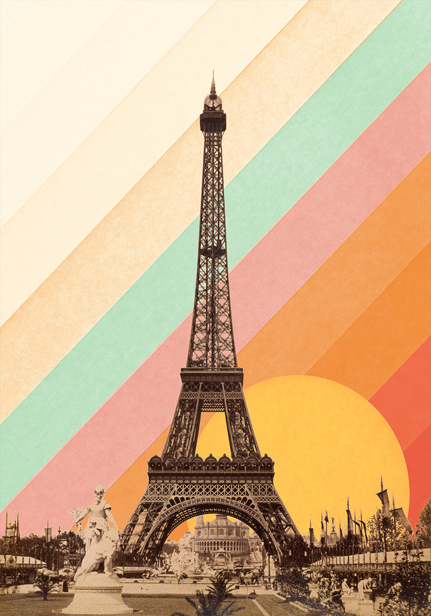 Tour Eiffel arc-en-ciel Poster