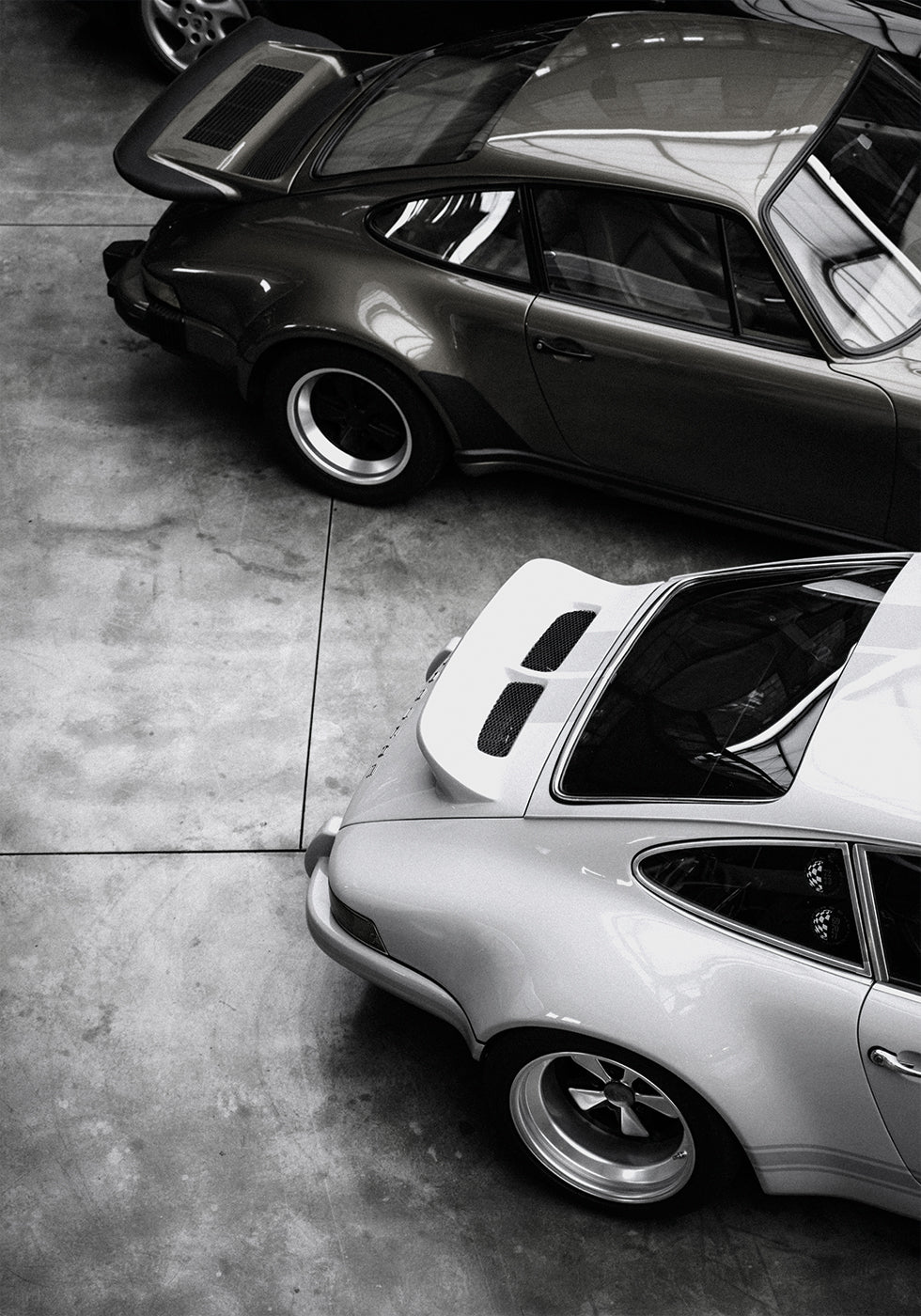 Classic Porsche in Black and White Plakat - Posterbox.dk