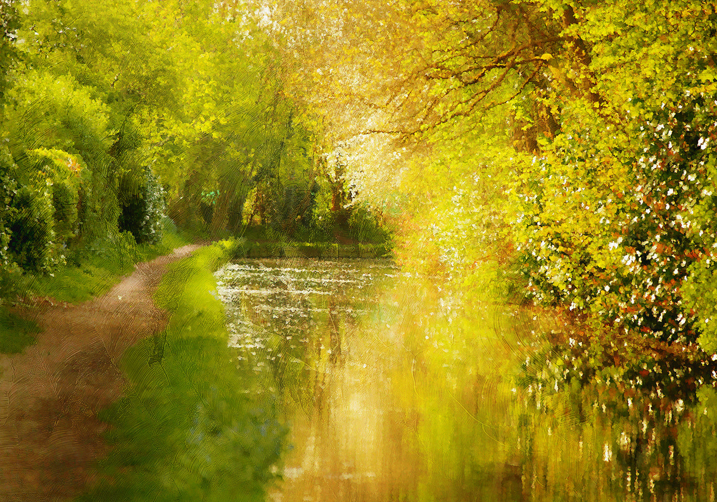 Chemin de la rivière d'or Poster